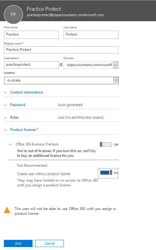 How to delegate a Service Account to Office 365 Practice