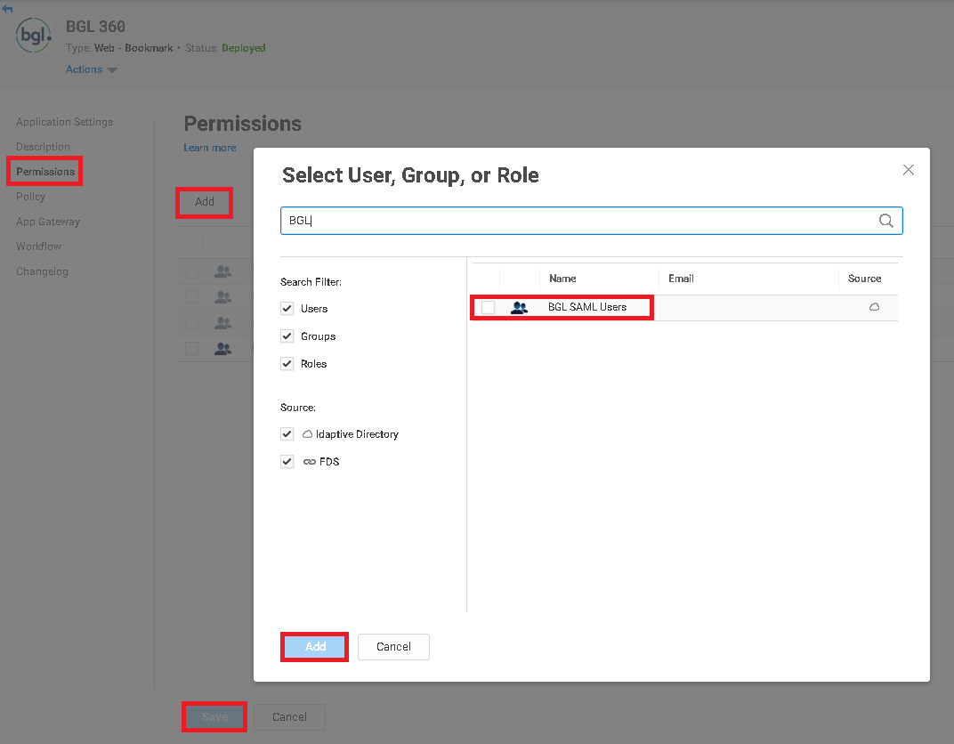 BGL SAML Configuration – Practice Protect Support