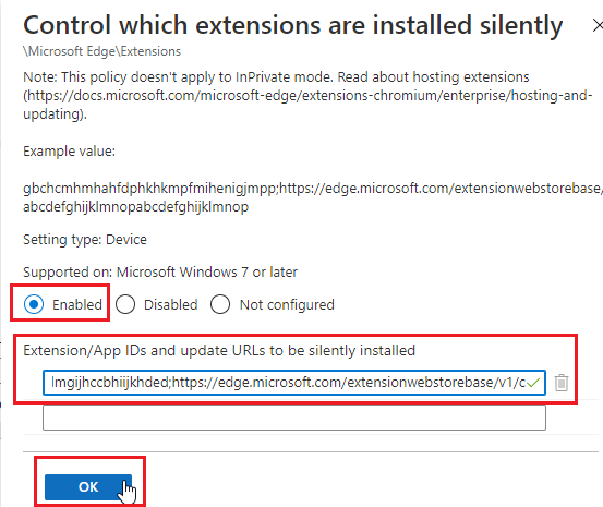 Manage Microsoft Edge Chromium extensions with Microsoft Intune